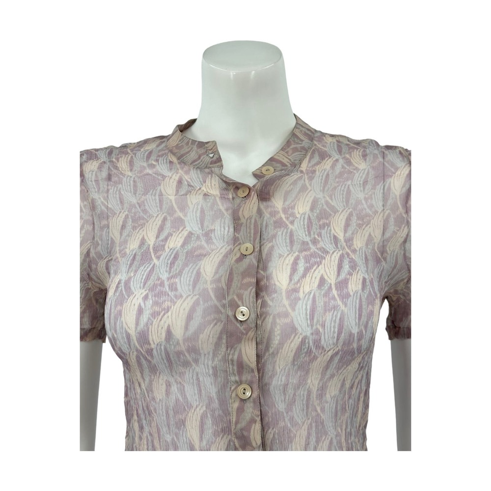 St. John Collection Leaf Print Button Down Shirt - image 2